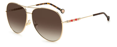 Women Carolina Herrera Sunglasses: CH 0034/S - Gold - SpecSMART Eye Clinic (Diagonal View)